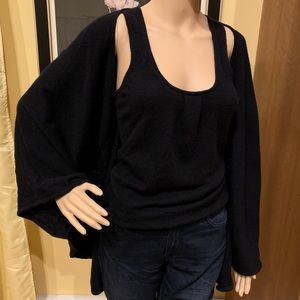 Bebe Cashmere Twinset, tank & cardigan Cape Small